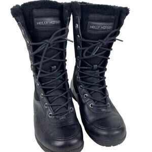 Helly Hansen Black Waterproof Winter Boots Womens Size 6